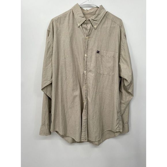 Ralph Lauren Jeans Co. Other - Ralph Lauren Jeans Co Large Button Down Mens Tan Micro Check Plaid Cotton Shirt